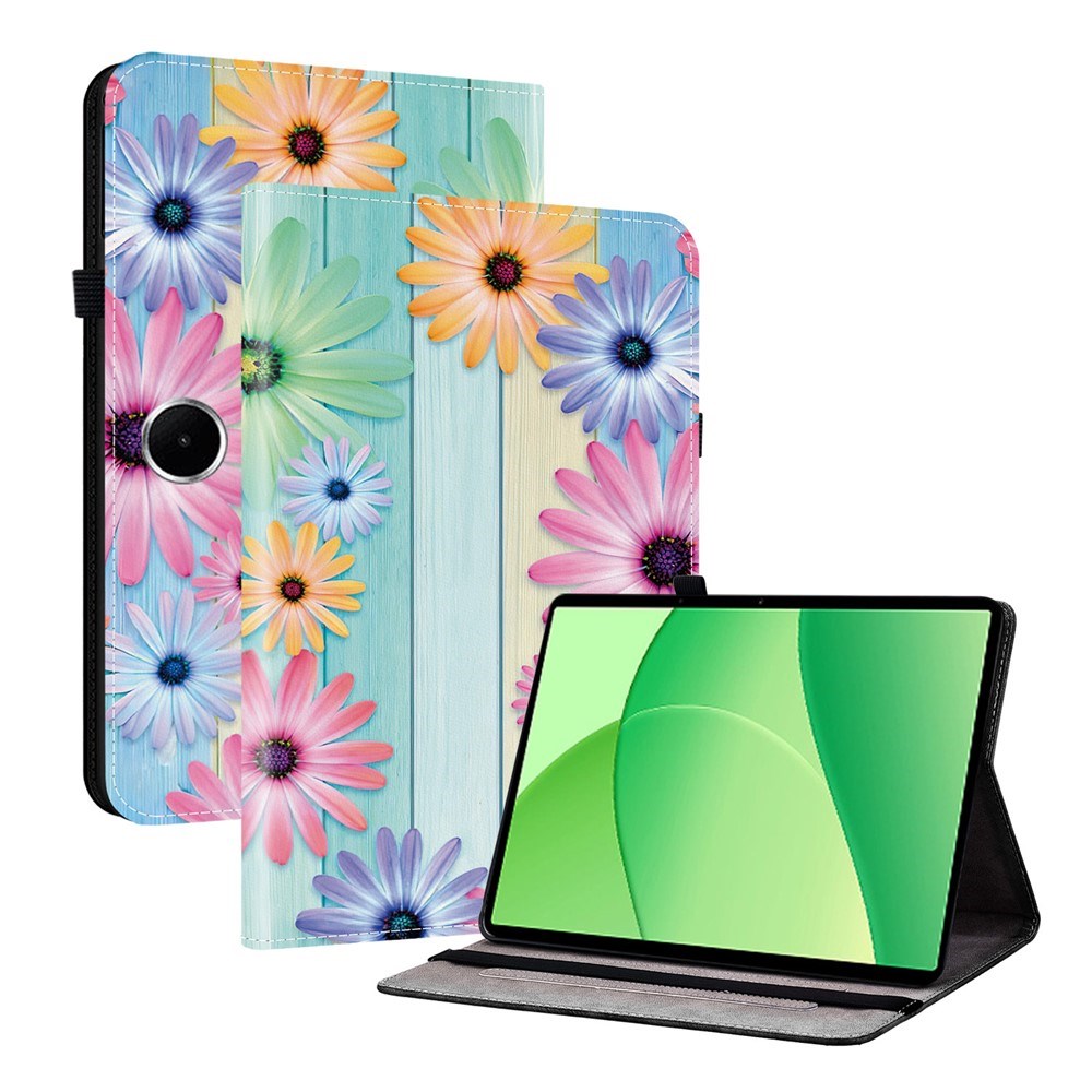 EIDERWOOD OnePlus Pad Lite EIDERWOOD Kunstlæder Flip Tablet Cover m. Motiv - Blomster