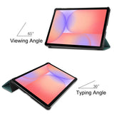 EIDERWOOD Samsung Galaxy Tab S11 / S10 Lite Tri-Fold Kunstlæder Flip Cover m. Stylus Pen Holder - Grøn