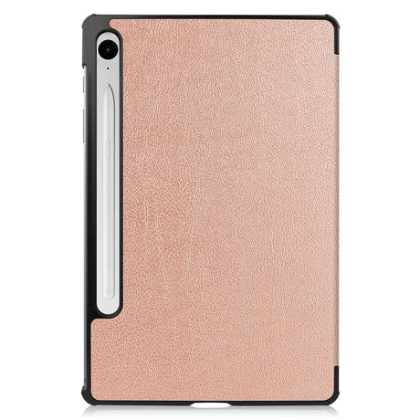 EIDERWOOD Samsung Galaxy Tab S11 / S10 Lite Tri-Fold Kunstlæder Flip Cover m. Stylus Pen Holder - Rose Gold