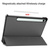 EIDERWOOD Samsung Galaxy Tab S11 / S10 Lite Tri-Fold Kunstlæder Flip Cover m. Stylus Pen Holder - Grå