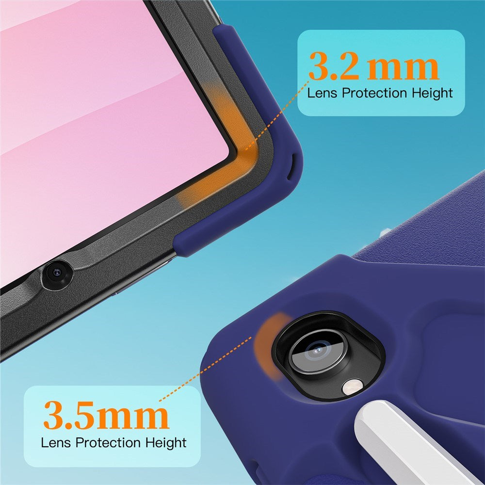 EIDERWOOD Samsung Galaxy Tab S11 Stødabsorberende Cover m. Roterbar Ståfunktion & Velcrostrop - Mørkeblå