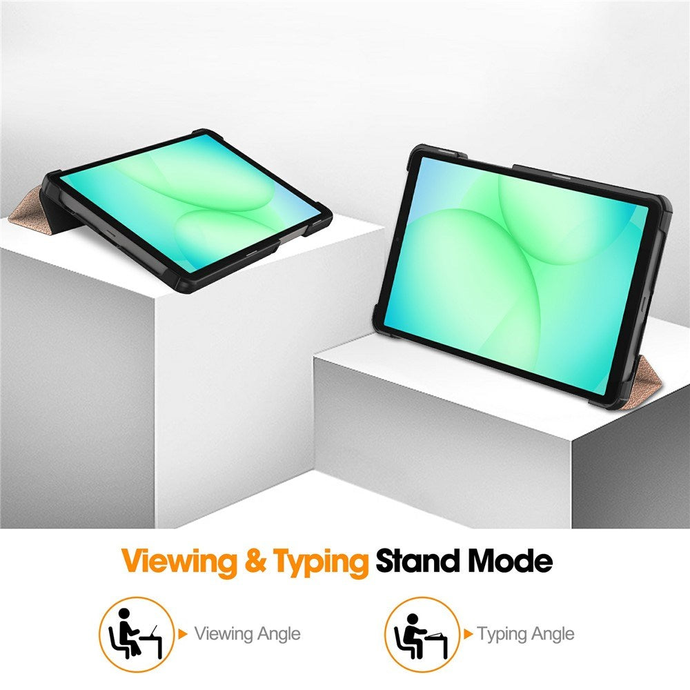 EIDERWOOD Samsung Galaxy Tab A11 Læder Tablet Cover m. Standerfunktion - Rose Gold