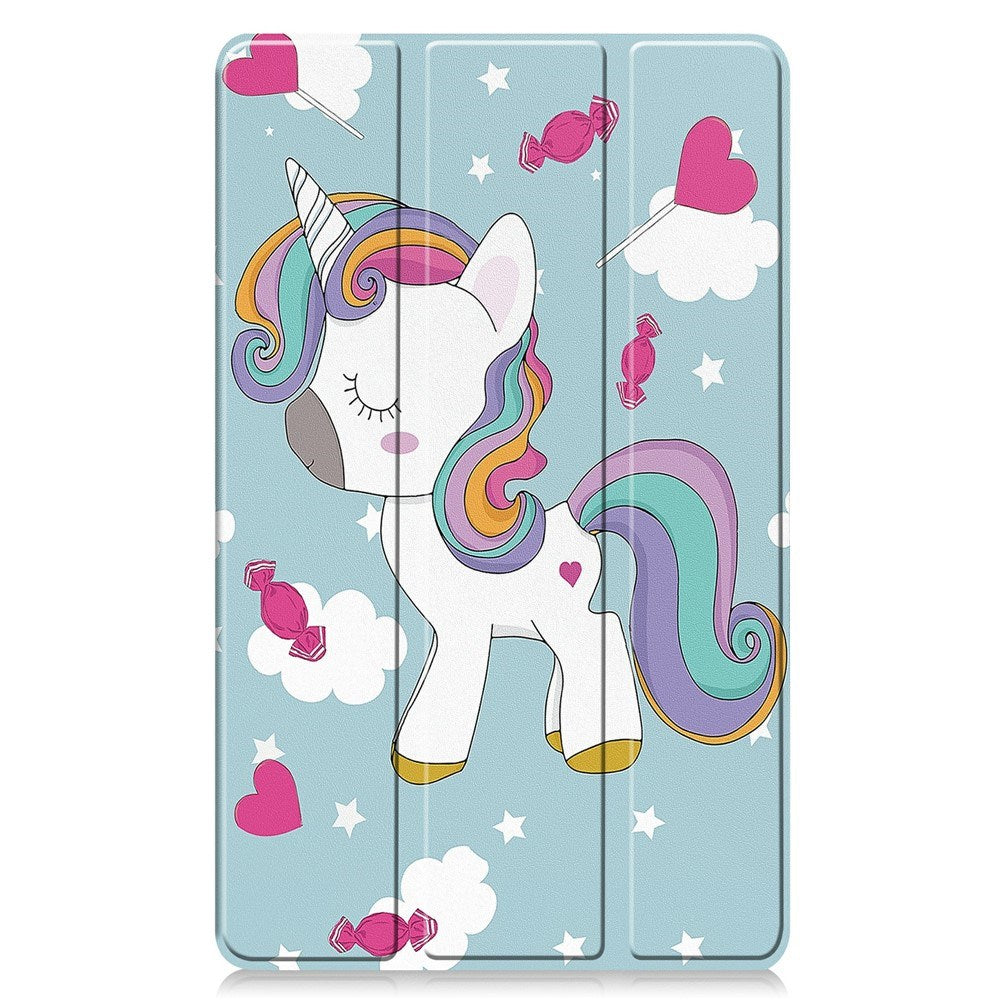 EIDERWOOD Samsung Galaxy Tab A11 Kunstlæder Tablet Cover m. Motiv - Enhjørning