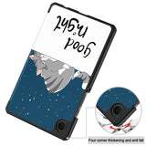 EIDERWOOD Samsung Galaxy Tab A11 Kunstlæder Tablet Cover m. Motiv - Sovende Kat