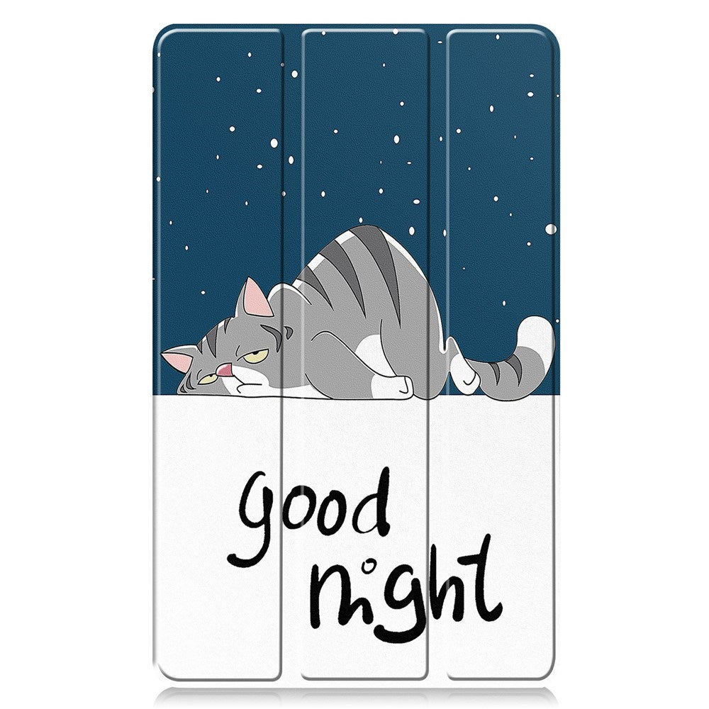 EIDERWOOD Samsung Galaxy Tab A11 Kunstlæder Tablet Cover m. Motiv - Sovende Kat