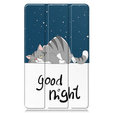 EIDERWOOD Samsung Galaxy Tab A11 Kunstlæder Tablet Cover m. Motiv - Sovende Kat