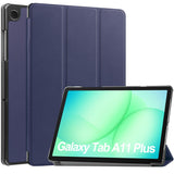 Samsung Galaxy Tab A11+ (Plus) EIDERWOOD Kunstlæder Tablet Cover m. Standerfunktion - Mørkeblå