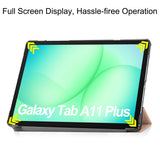 Samsung Galaxy Tab A11+ (Plus) EIDERWOOD Kunstlæder Tablet Cover m. Standerfunktion - Rose Gold