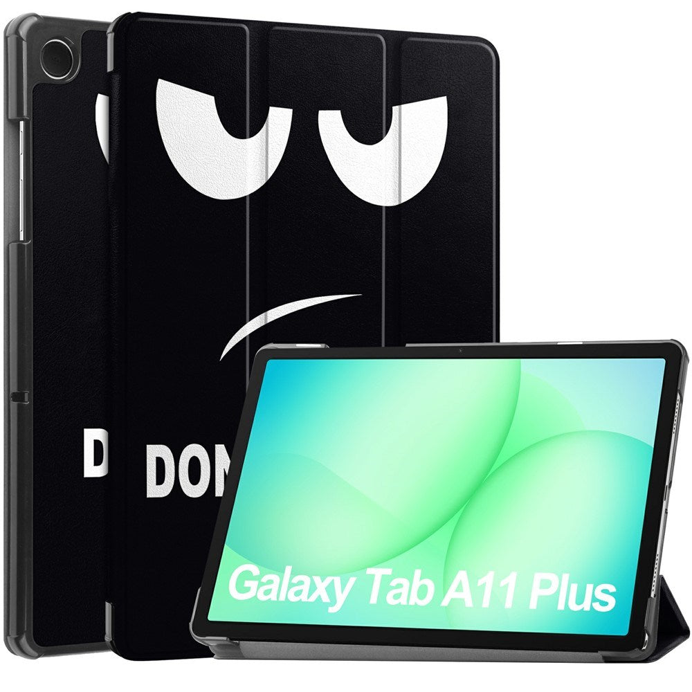 Samsung Galaxy Tab A11+ (Plus) EIDERWOOD Kunstlæder Tablet Cover m. Motiv - "Don't Touch Me"
