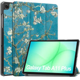 Samsung Galaxy Tab A11+ (Plus) EIDERWOOD Kunstlæder Tablet Cover m. Motiv - Blomster