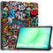 Samsung Galaxy Tab A11+ (Plus) EIDERWOOD Kunstlæder Tablet Cover m. Motiv - Graffiti