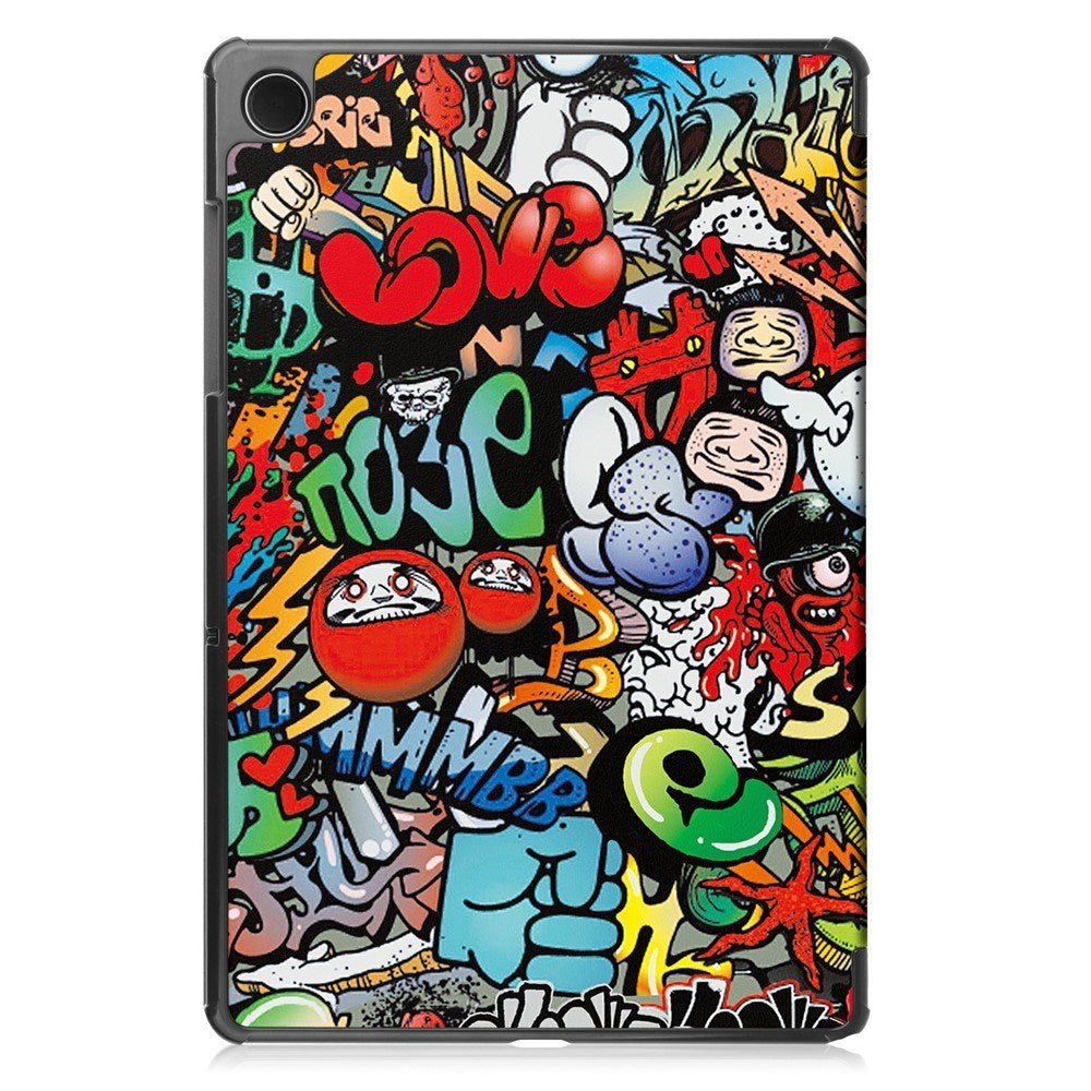 Samsung Galaxy Tab A11+ (Plus) EIDERWOOD Kunstlæder Tablet Cover m. Motiv - Graffiti