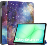 Samsung Galaxy Tab A11+ (Plus) EIDERWOOD Kunstlæder Tablet Cover m. Motiv - Galakse