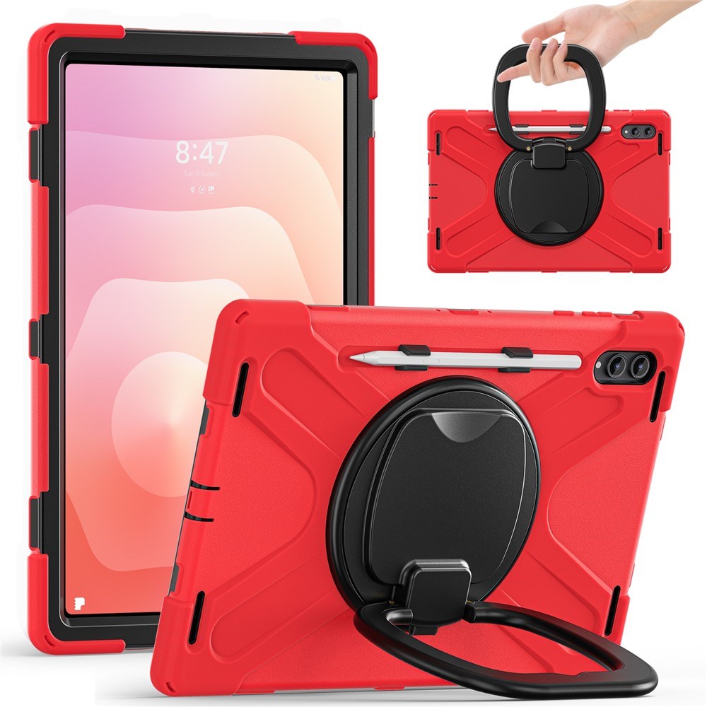 EIDERWOOD Samsung Galaxy Tab S12 Ultra / S11 Ultra Håndværker Cover m. Stander - Rød / Sort
