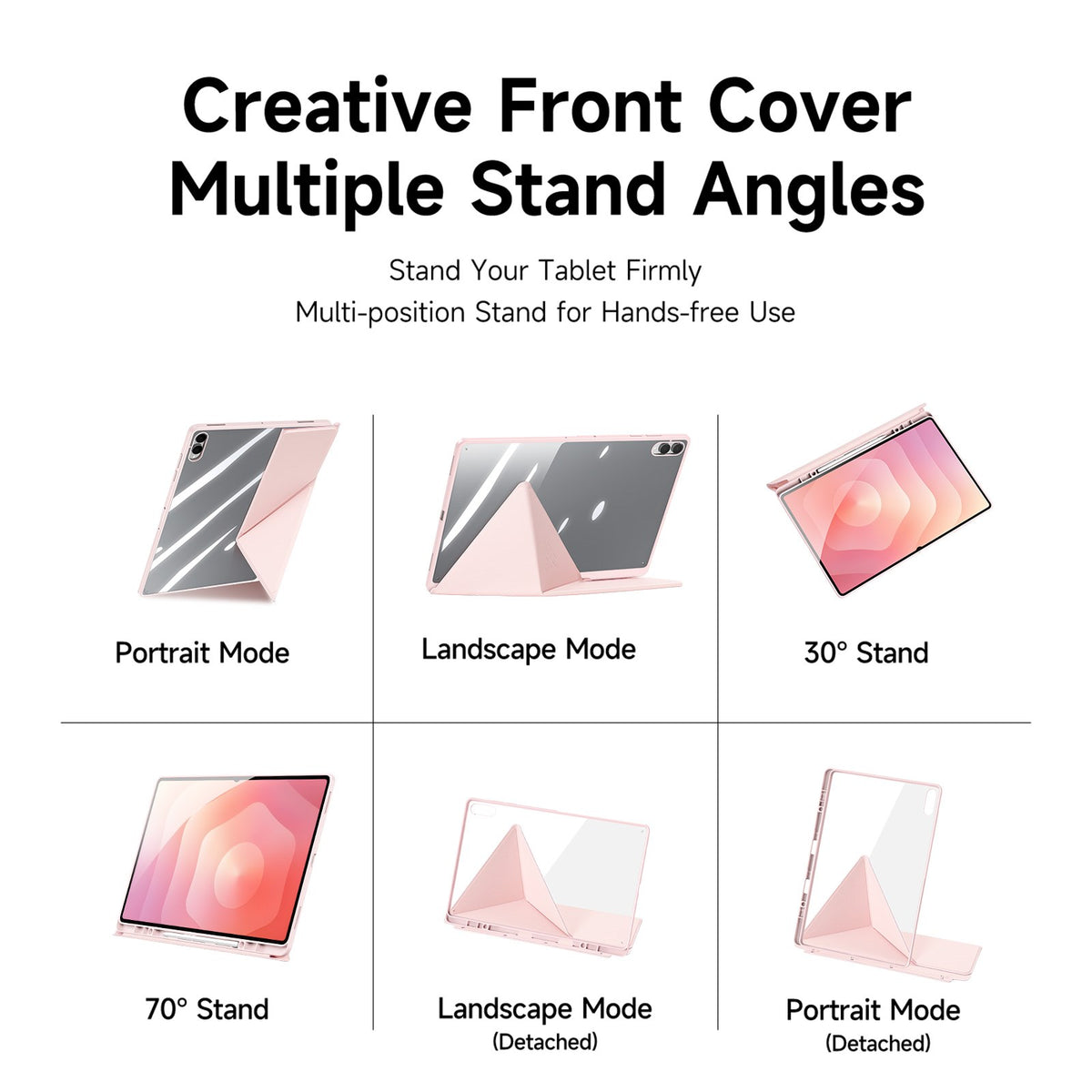 Samsung Galaxy Tab S12 Ultra / S11 Ultra DUX DUCIS Origami Hybrid Kunstlæder Cover - Lyserød