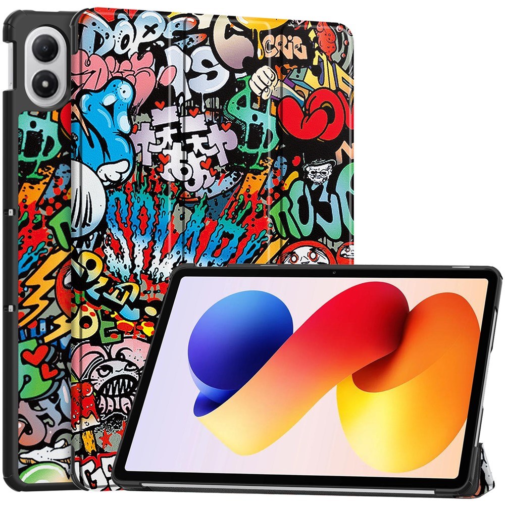 EIDERWOOD Xiaomi Redmi Pad 2 Pro Kunstlæder Tablet Cover m. Motiv - Graffiti