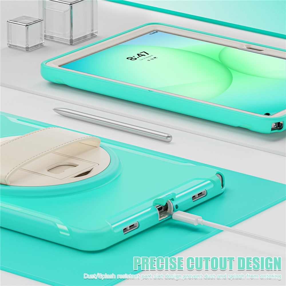 Samsung Galaxy Tab A11+ (Plus) EIDERWOOD Stødabsorberende Cover m. Roterbar Ståfunktion - Turkis