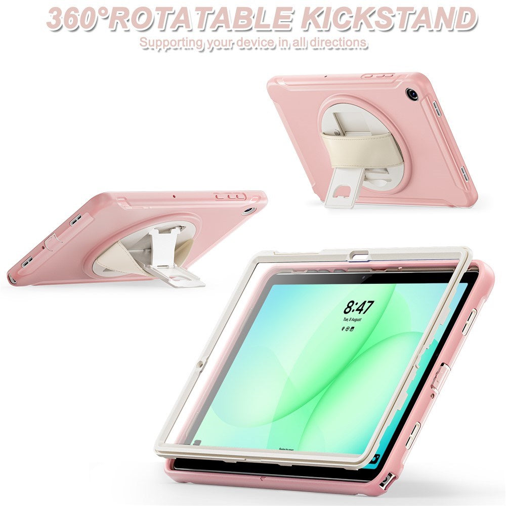 Samsung Galaxy Tab A11+ (Plus) EIDERWOOD Stødabsorberende Cover m. Roterbar Ståfunktion - Lyserød