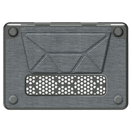MacBook Neo 13 A18 Pro (2026) EIDERWOOD Cover - Udskæring til Logo - Foldbar Ståfunktion - Grå