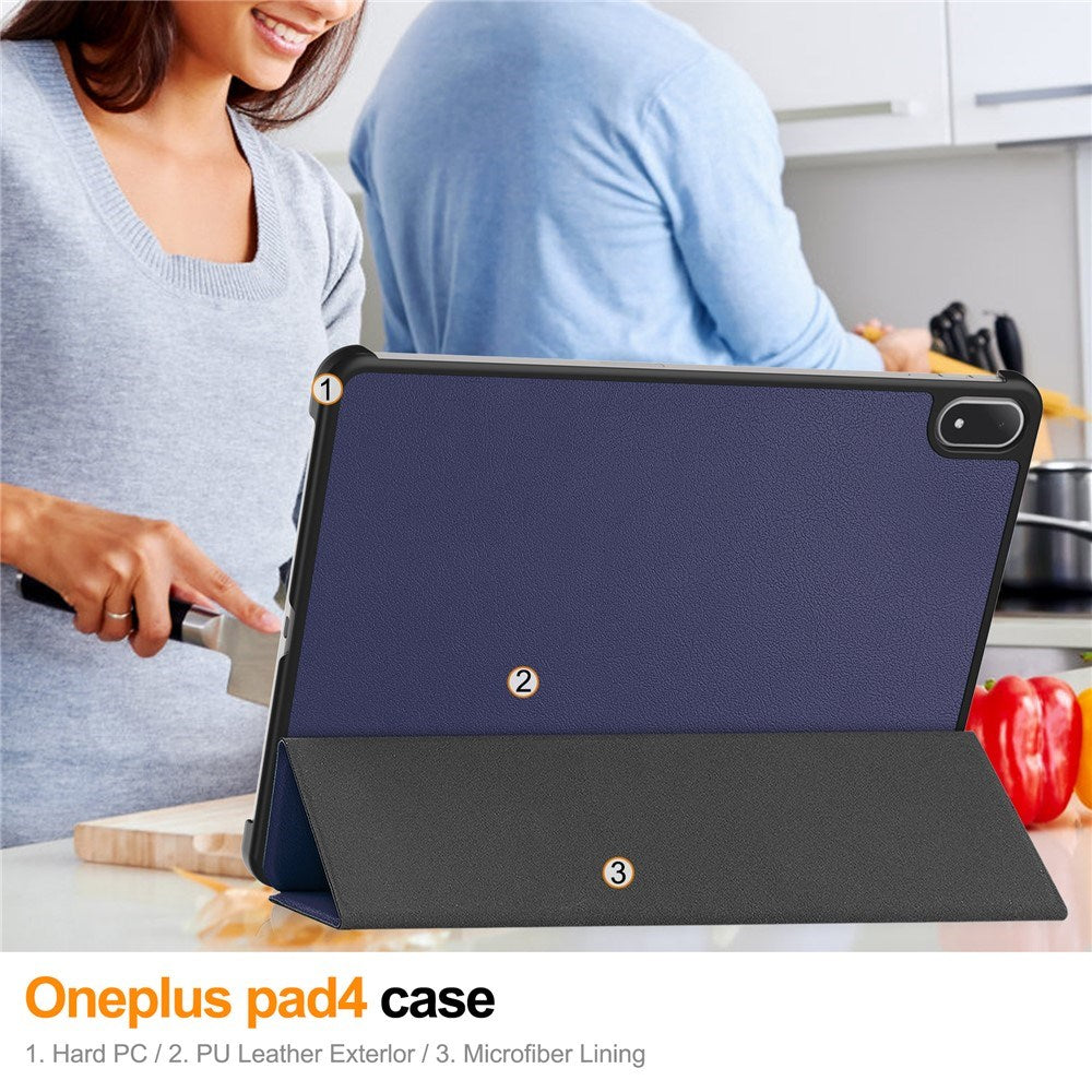 EIDERWOOD OnePlus Pad 4 Kunstlæder Flip Cover - Blå