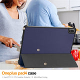 EIDERWOOD OnePlus Pad 4 Kunstlæder Flip Cover - Blå