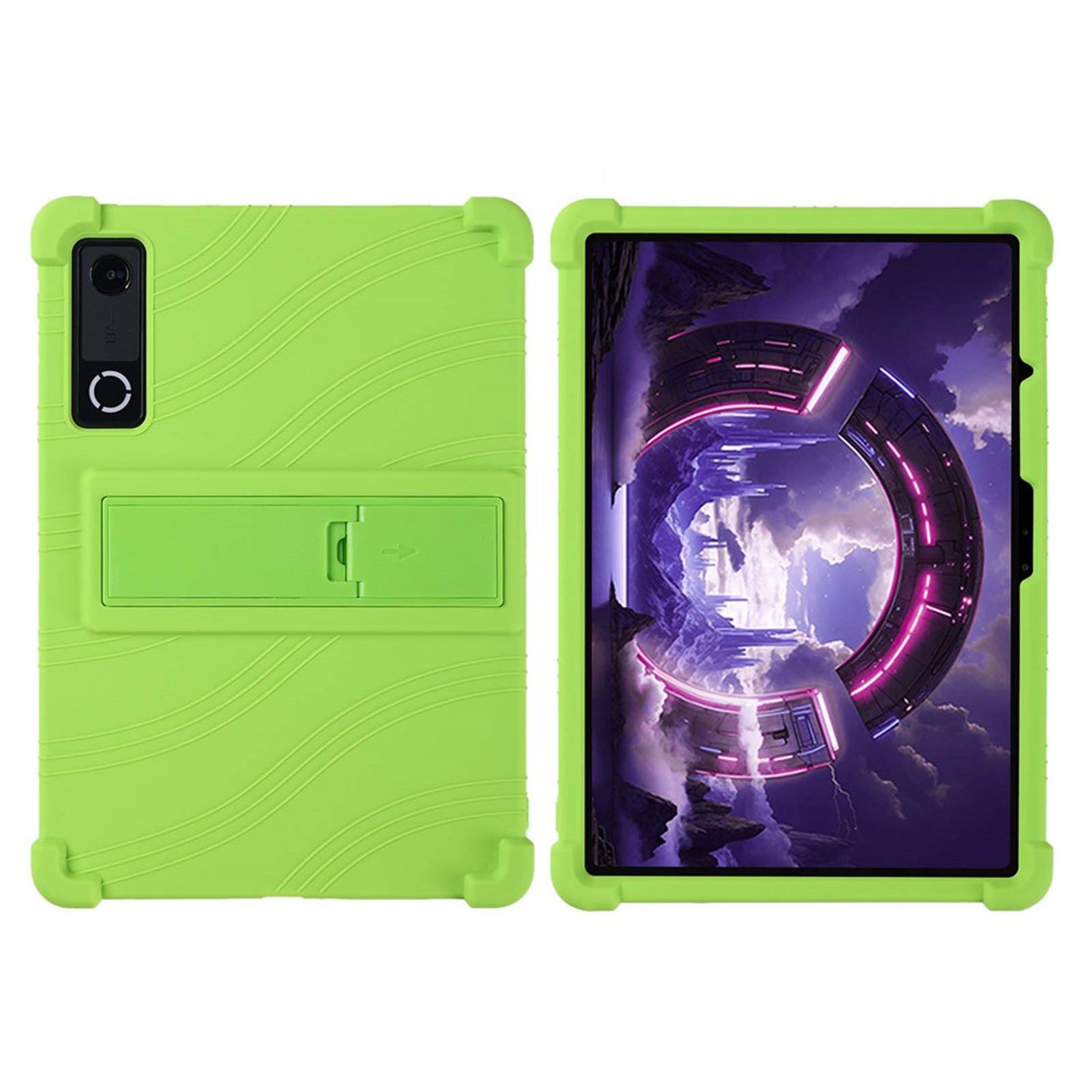 Lenovo Yoga Tab Gen 2 11.1" EIDERWOOD Håndværker Silikone Cover m. Justerbar Kickstand & Stødabsorberende Hjørner - Grøn
