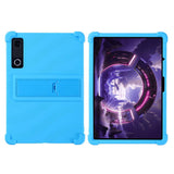 Lenovo Yoga Tab Gen 2 11.1" EIDERWOOD Håndværker Silikone Cover m. Justerbar Kickstand & Stødabsorberende Hjørner - Lyseblå