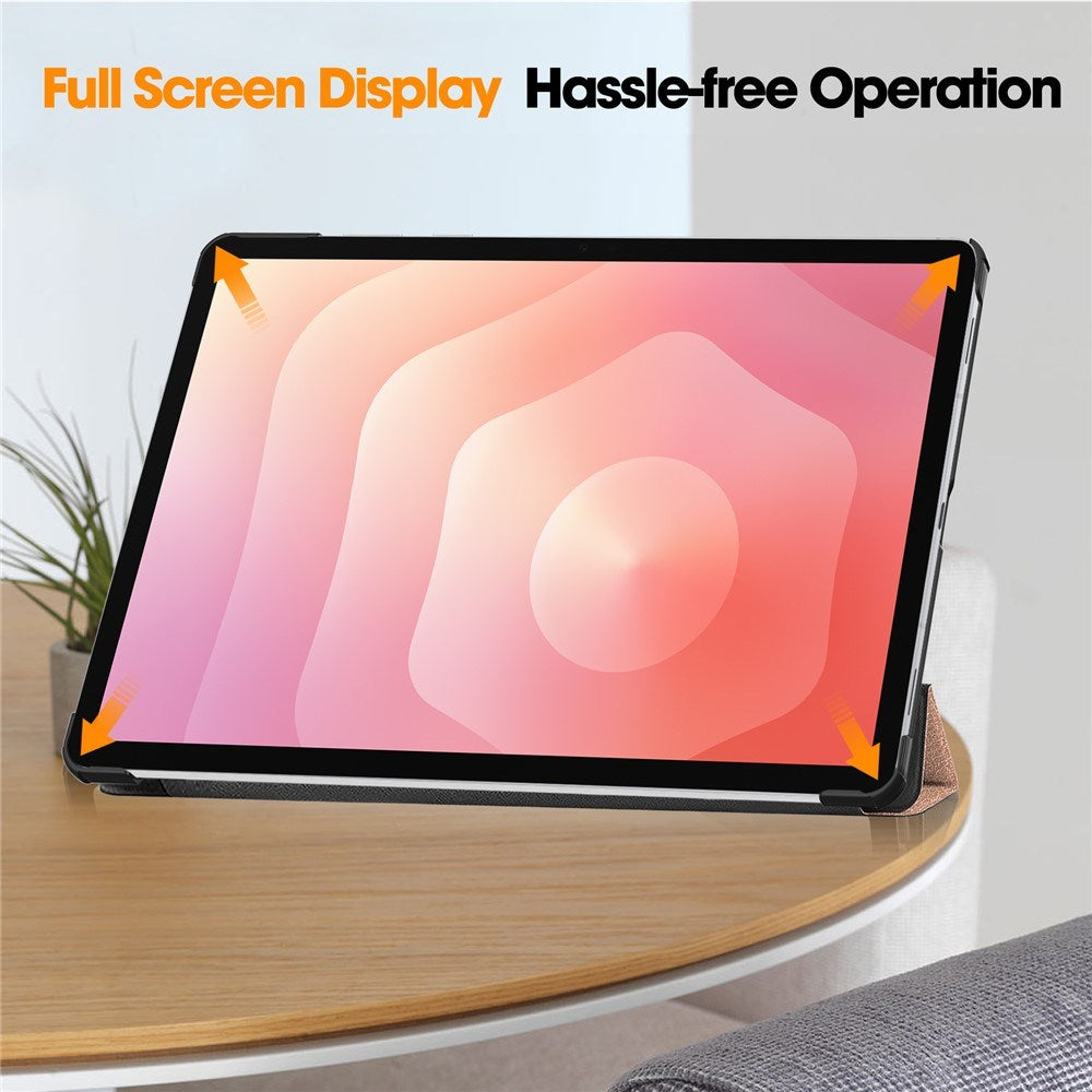 EIDERWOOD Samsung Galaxy Tab S12+ (Plus) Kunstlæder Tablet Cover m. Standerfunktion - Rose Gold
