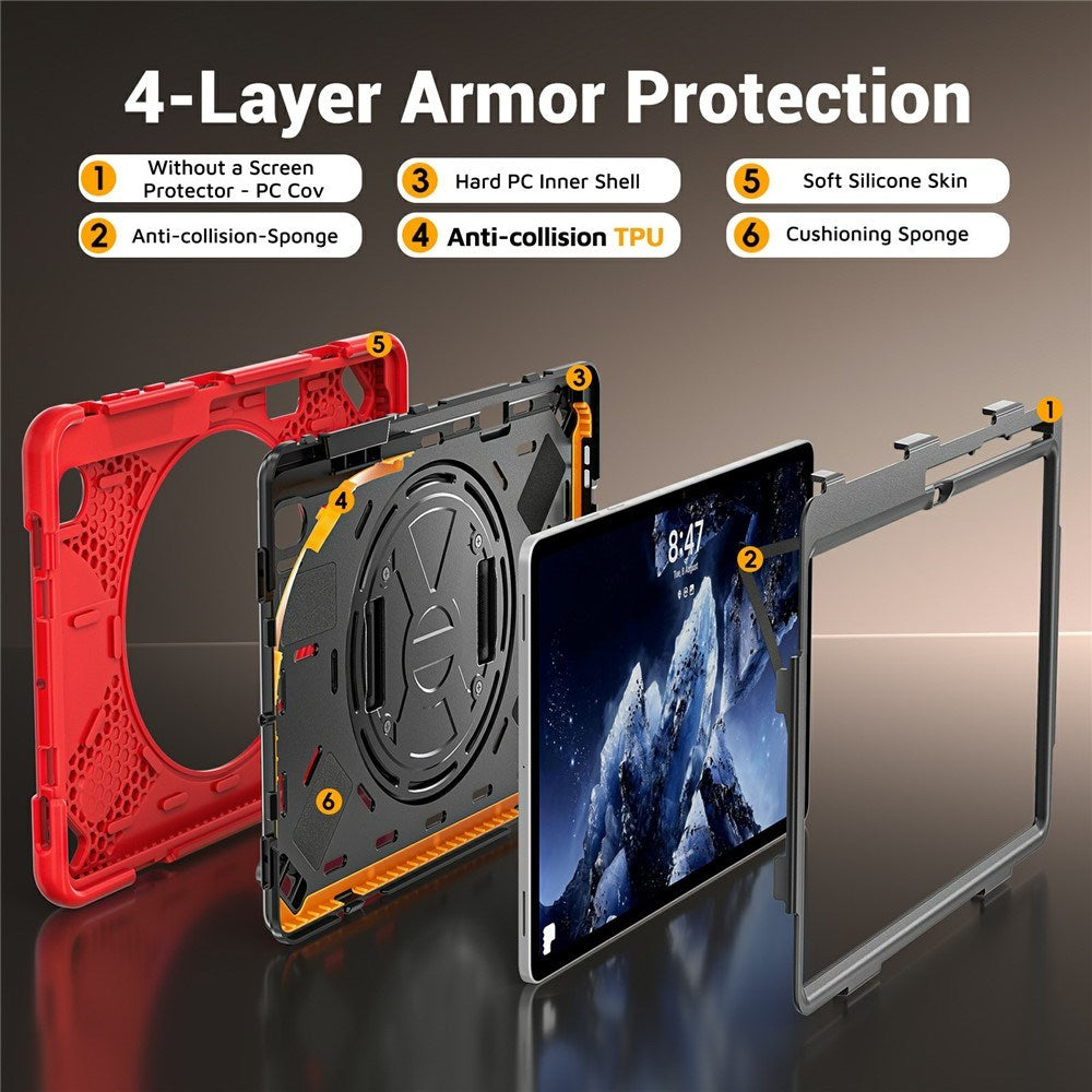 Samsung Galaxy Tab S12+ (Plus) EIDERWOOD Hybrid Cover m. Kickstand - Rød