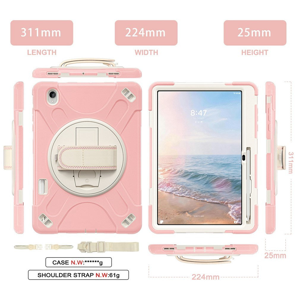 Samsung Galaxy Tab S12+ (Plus) EIDERWOOD Hybrid Cover m. Kickstand - Lyserød