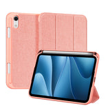 iPad Mini (2026) 8. Gen. DUX DUCIS DOMO Tri-Fold Kunstlæder Flip Cover m. Ståfunktion - Lyserød