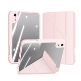 iPad Mini (2026) 8. Gen. DUX DUCIS MAGI Origami Hybrid Kunstlæder Flip Cover m. Ståfunktion - Lyserød