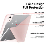 iPad Mini (2026) 8. Gen. DUX DUCIS MAGI Origami Hybrid Kunstlæder Flip Cover m. Ståfunktion - Lyserød