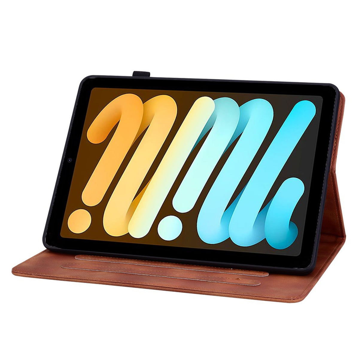 iPad Mini (2026) 8. Gen. EIDERWOOD Kunstlæder Flip Cover - Blomster Tekstureret - Brun
