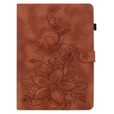 iPad Mini (2026) 8. Gen. EIDERWOOD Kunstlæder Flip Cover - Blomster Tekstureret - Brun