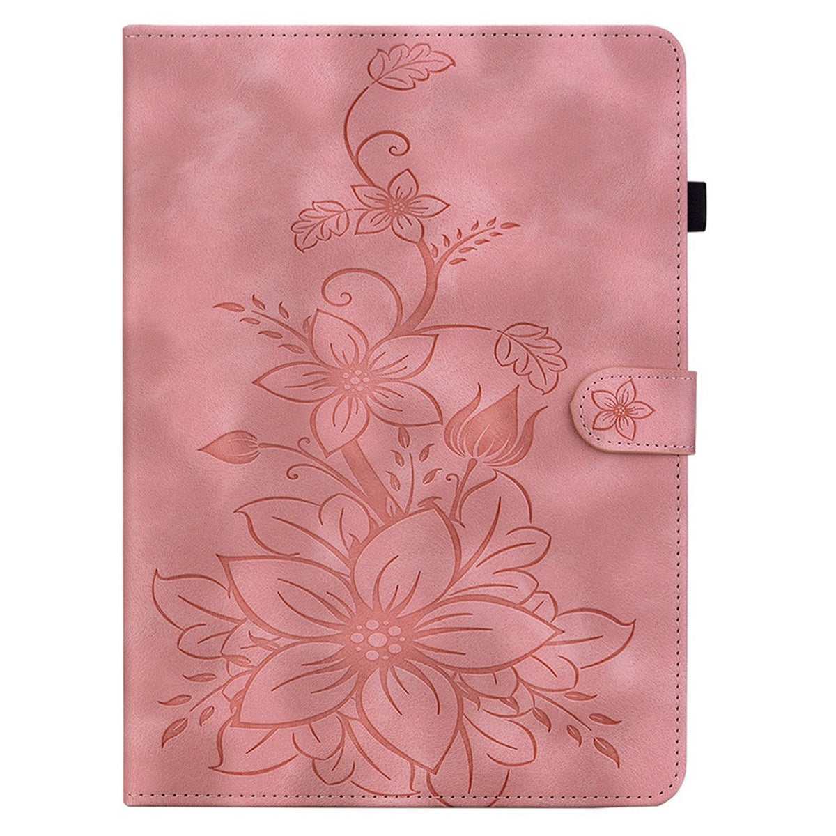 iPad Mini (2026) 8. Gen. EIDERWOOD Kunstlæder Flip Cover - Blomster Tekstureret - Lyserød