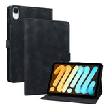 iPad Mini (2026) 8. Gen. EIDERWOOD Kunstlæder Flip Cover - Blomster Tekstureret - Sort