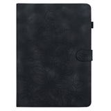 iPad Mini (2026) 8. Gen. EIDERWOOD Kunstlæder Flip Cover - Blomster Tekstureret - Sort