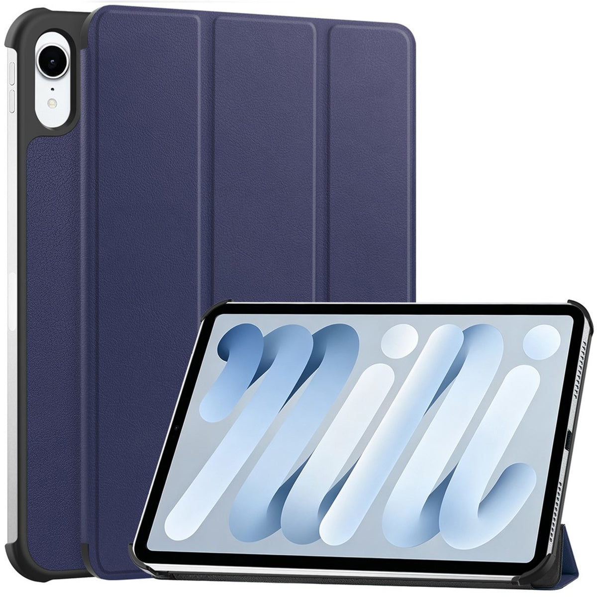 iPad Mini (2026) 8. Gen. EIDERWOOD Kunstlæder Flip Cover m. Ståfunktion - Blå