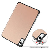 iPad Mini (2026) 8. Gen. EIDERWOOD Kunstlæder Flip Cover m. Ståfunktion - Rose Gold