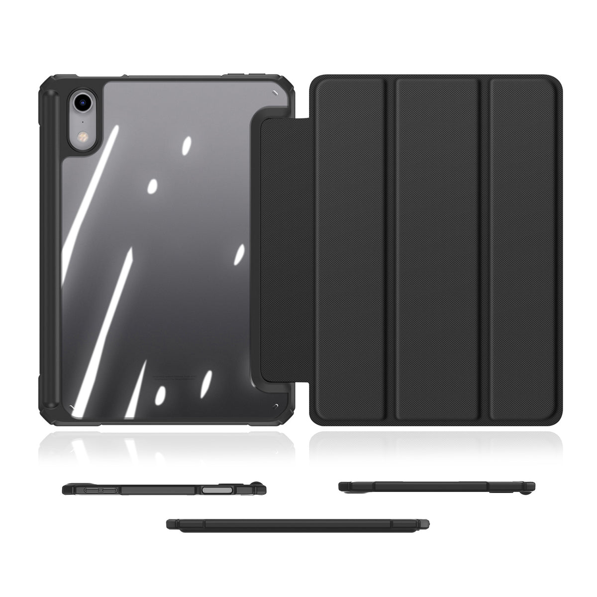 iPad Mini (2026) 8. Gen. DUX DUCIS TOBY Tri-Fold Flip Cover m. Ståfunktion - Sort
