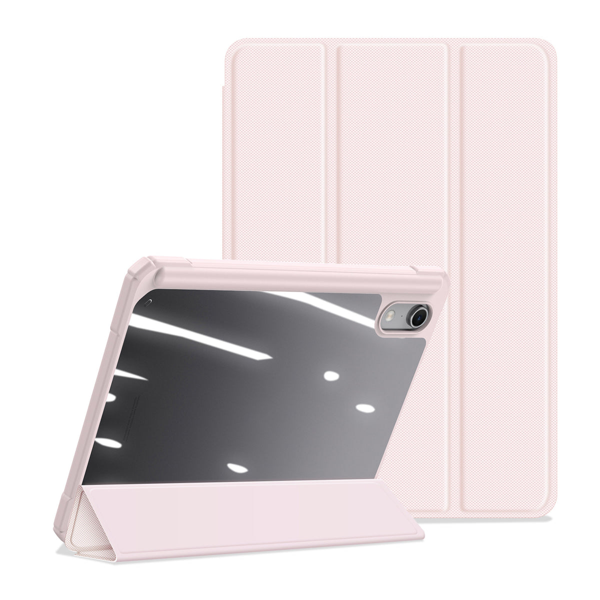 iPad Mini (2026) 8. Gen. DUX DUCIS TOBY Tri-Fold Flip Cover m. Ståfunktion - Lyserød