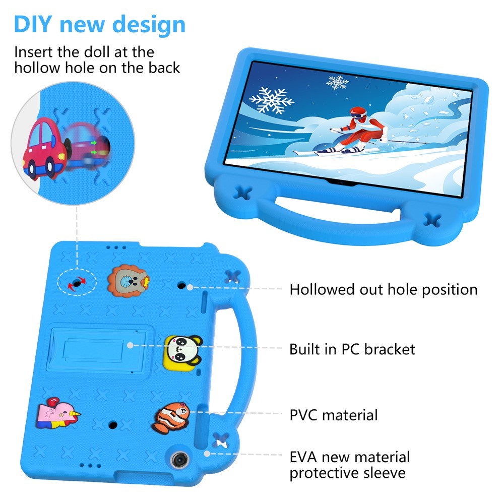Lenovo Tab M10 (3. Gen) 10.1" (TB-328F/TB-328X) Børne Cover m. Stander & Håndholder - Blå