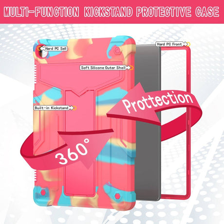 Lenovo Tab M10 (3. generasjon) 10,1" (TB-328F/TB-328X) Håndverksdeksel med stativ - rosa / turkis