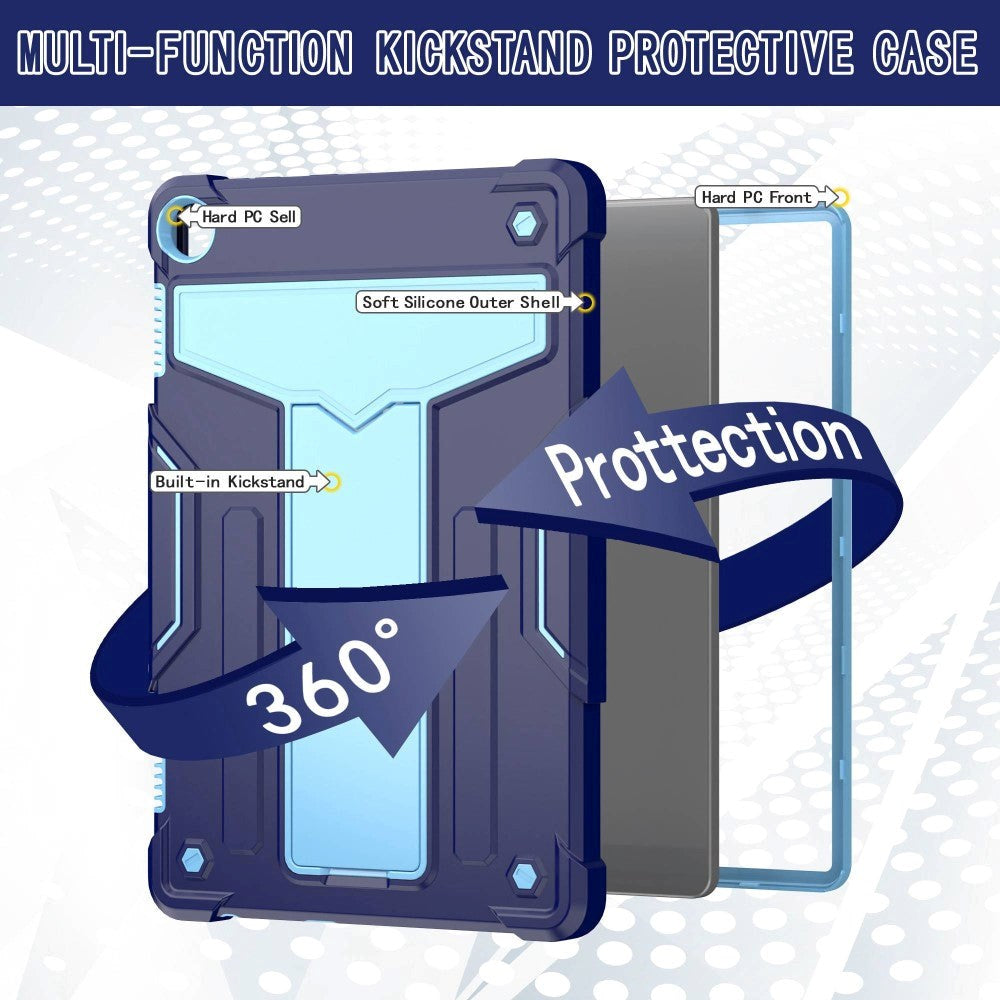 Lenovo Tab M10 (3. generasjon) 10,1" (TB-328F/TB-328X) Håndverksdeksel med stativ - blå / lyseblå