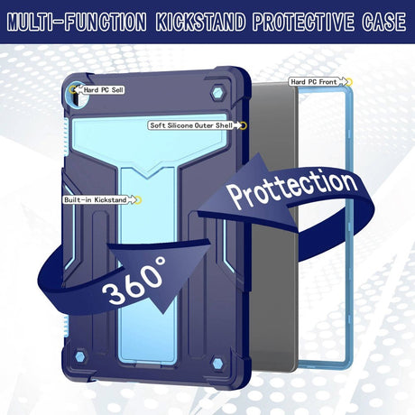 Lenovo Tab M10 (3. generasjon) 10,1" (TB-328F/TB-328X) Håndverksdeksel med stativ - blå / lyseblå