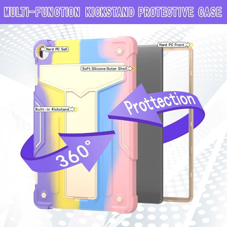 Lenovo Tab M10 (3rd Gen) 10,1" (TB-328F/TB-328X) Håndverksdeksel med stativ - Rainbow