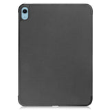 Apple iPad 11" (2025) / iPad 10,9" (2024/2022) Leather Flip Cover m. Stativ - Svart