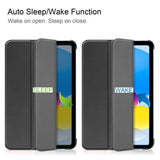 Apple iPad 11" (2025) / iPad 10,9" (2024/2022) Leather Flip Cover m. Stativ - Svart