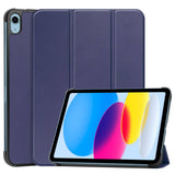 Apple iPad 11" (2025) / iPad 10,9" (2024/2022) Leather Flip Cover m. Stativ - Blå